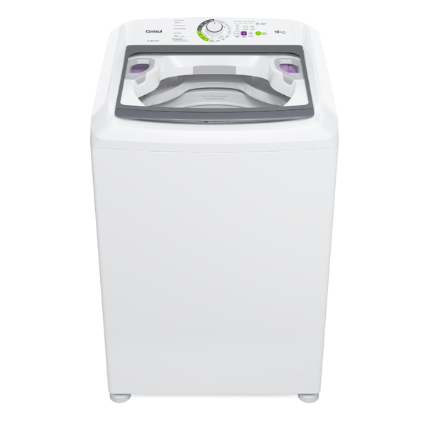 Máquina de Lavar Consul 18Kg Branca com Lavagem Econômica e Ciclo Edredom - CWK18AB 110V