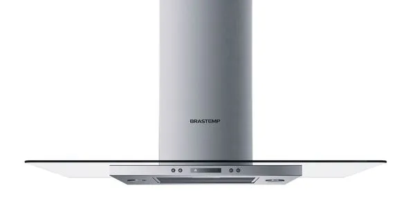 Coifa Vidro Plano Ilha Brastemp 100cm - BAV10AR 220V