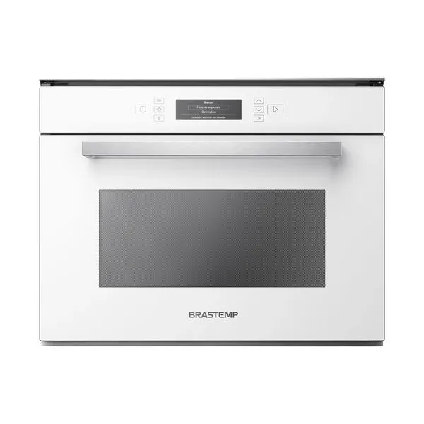 Micro-ondas Brastemp Vitreous de Embutir 40 Litros Branco com Grill - GMT40AB 220V