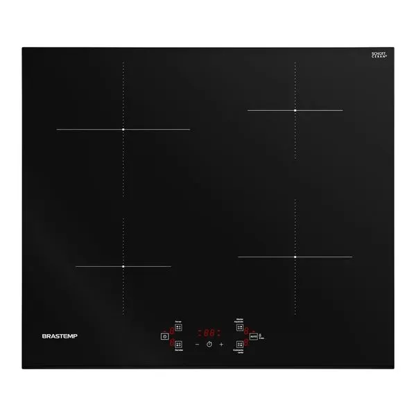 Cooktop 4 Bocas de Indução Brastemp com Funções Especiais - BDJ60BE 220V
