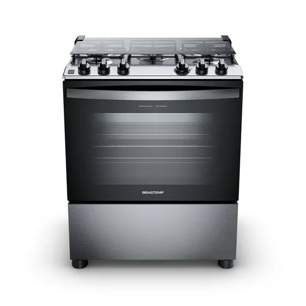 Fogão Brastemp 5 Bocas Cor Inox com Turbo Chama - BFS5GDR 220V