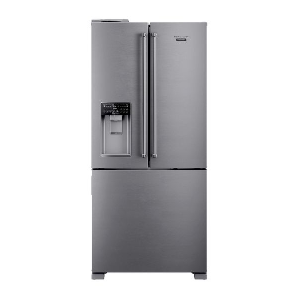 BRH86MR - Geladeira Brastemp Gourmand Frost Free French Door Inox com Água e Gelo na Porta - BRH86MR 220V