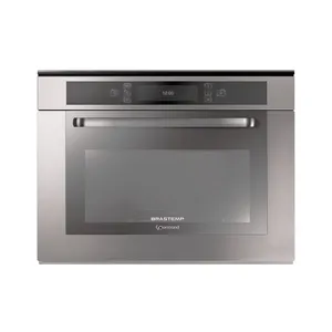 Micro-ondas de Embutir Brastemp 40 Litros, Com Grill, Inox - BMO40AR 220V
