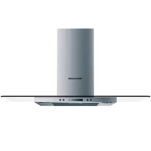 Coifa de Parede Brastemp 90 Cm Inox 5 e 6 Bocas Timer Autodesligamento BAP90AR 220V