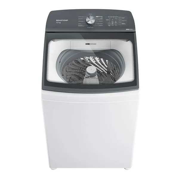 Máquina de Lavar Brastemp 12Kg Branca Água Quente com Ciclo Tira Manchas Pro e Smart Sensor - BWR12BB 110V