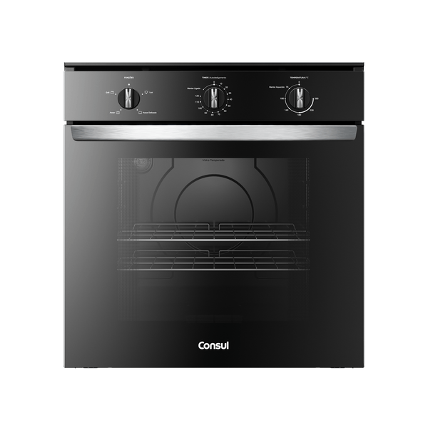 Forno de Embutir Elétrico Consul 84 Litros Preto com Timer Autodesligamento e Grill - COB84BE 220V