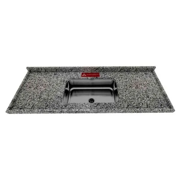 Pia para Cozinha Granito 180x56cm LA Comércio Pia para Cozinha Granito 180x56cm Cinza Corumbá com Cuba Central 11cm