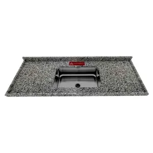 Pia para Cozinha Granito 180x56cm LA Comércio Pia para Cozinha Granito 180x56cm Cinza Corumbá com Cuba Central 11cm