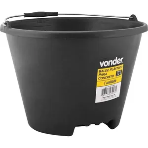 Balde Plástico para Concreto 12L Preto - VONDER