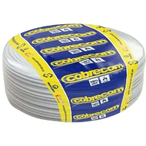 Cabo Flexível 4mm² 750V 100 Metros Cobrecom Cabo Flexível 4mm² 750V Branco Cobrecom 100 Metros