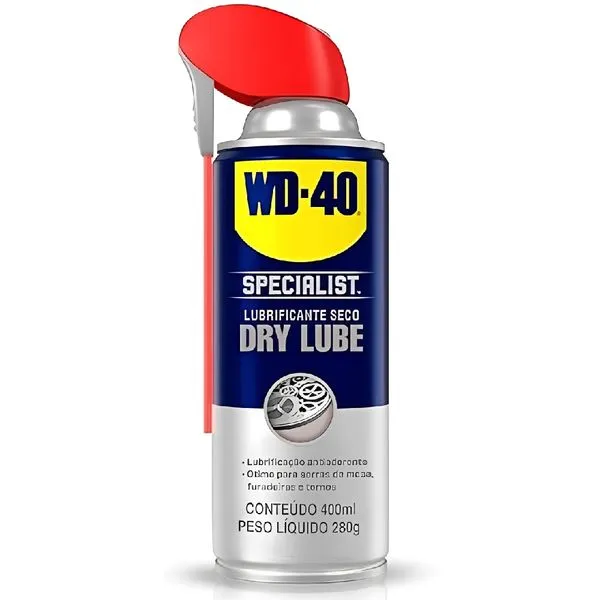 Lubrificante Seco Antiaderente Spray Dry Lube Sem PTFE 400ml - 466638 - WD-40