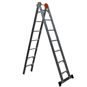 Escada Extensiva de Alumínio com Acessórios em Polipropileno 7 Degraus Antiderrapantes - ENE007 - AGATA ESCADA DE ALUMINIO EXTENSIVA 7 DEGRAUS AGATA