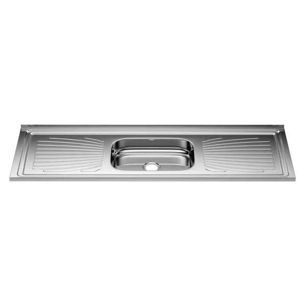 Pia para Cozinha Aço Inox 150x55cm Forminox Pia para Cozinha Aço Inox 150x55cm com Cuba Central