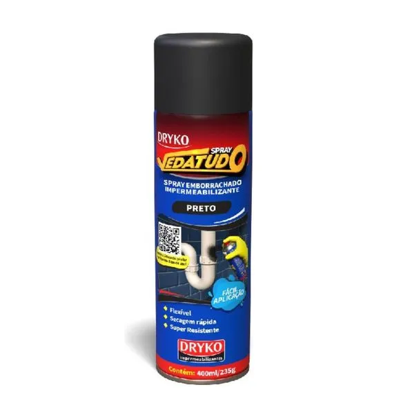 Spray Impermeabilizante Vedatudo 400ml Dryko SPRAY IMPER VEDATUDO PT 400ML LAJES E TELHADOS