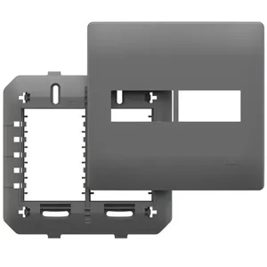 Placa 4x4 Com Suporte para 2 Módulos Habitat Onix - 06445740 - FAME
