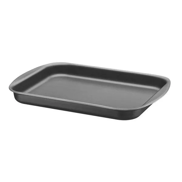 Assadeira Rasa Em Alumínio Com Revestimento Antiaderente Starflon T1 Grafite 22 Cm 1,4 L