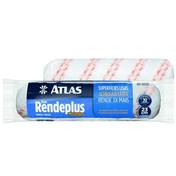Rolo Rendeplus 23cm Alta Manta 10mm - 327-23 - Pinceis Atlas Rolo Rendeplus 23cm 10mm Atlas .327-23
