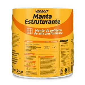 Manta Estruturante Poliéster 16cmx25m Vedacit Manta Estruturante Poliester 16cm x 25m