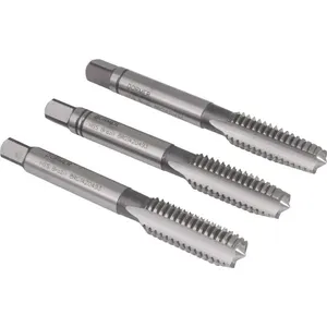 Jogo Macho Manual Aço Rápido UNC 1/4" 3 peças Direito- Dormer