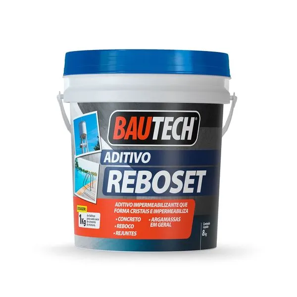 Aditivo Impermeabilizante Hidrofugante Concreto Reboset Bautech Aditivo Impermeabilizante Hidrofugante Concreto Reboset 8Kg Bautech