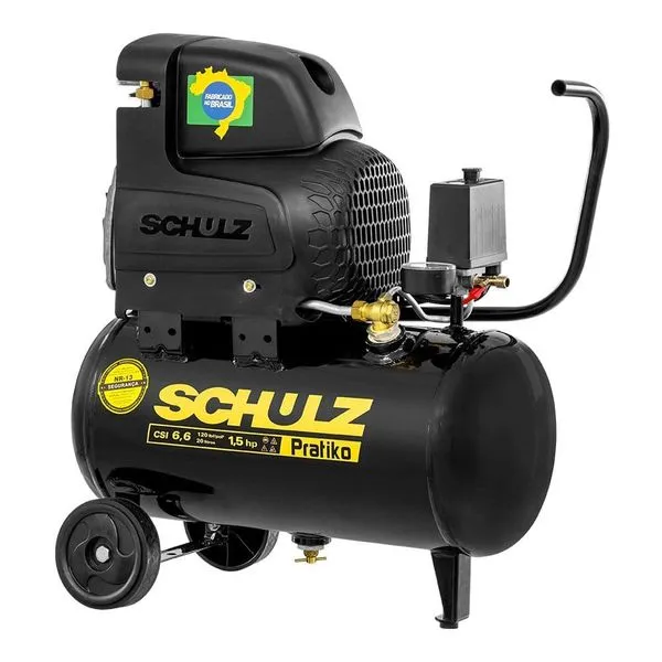 Motocompressor CSI 20L 6,6 pés 120LBS 1,5HP Pratiko Schulz Motocompressor CSI 20L 6,6 pés 120LBS 1,5HP PRATIKO 127V SCHULZ