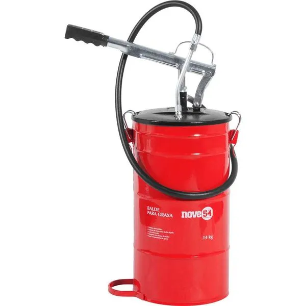 Bomba manual para graxa com reservatório para 14 kg NOVE54
