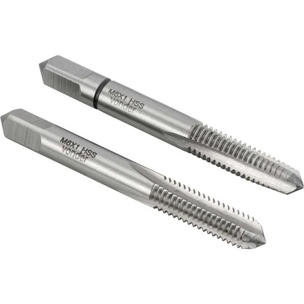 Macho Manual Aço Rápido MA 6x1,0mm DIN 352 com 2 Peças - VONDER