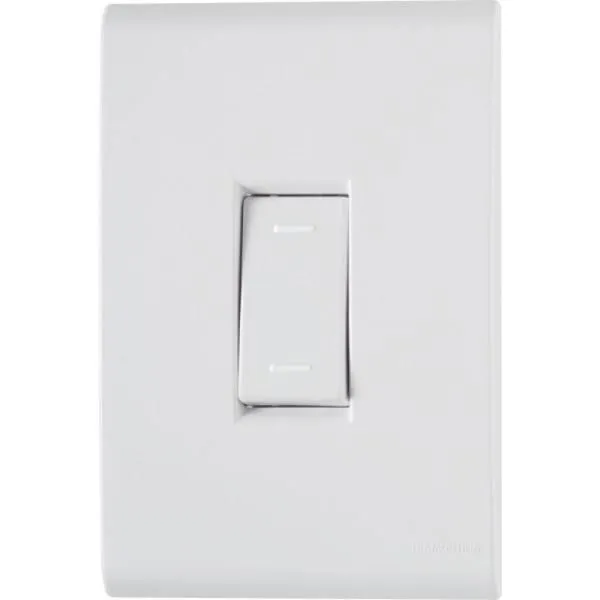 Conjunto 4x2 com 1 Interruptor Paralelo Tramontina Liz 10 A 250 V Branco