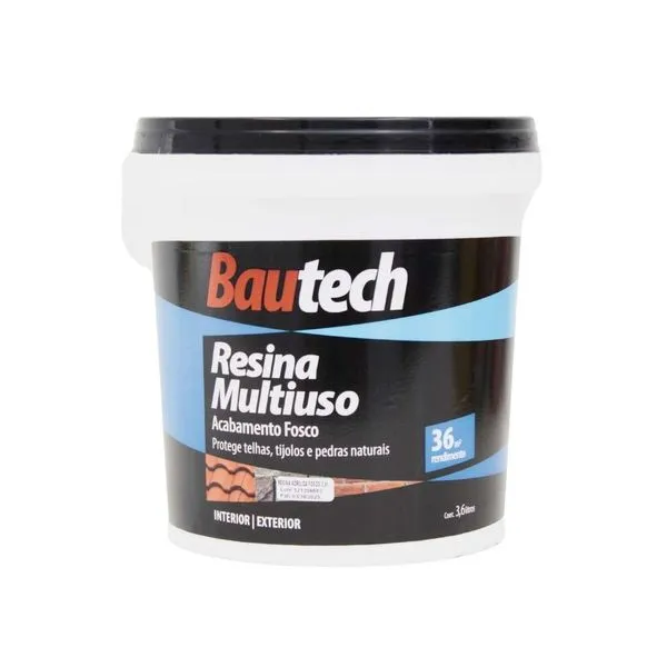 Resina Acrílica Multiuso 3,6L Bautech Resina Acrílica Multiuso Fosco Incolor 3,6L Bautech
