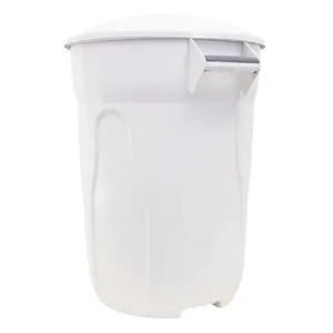 Lixeira Redonda com Tampa Sobreposta Branco 100L Jsn