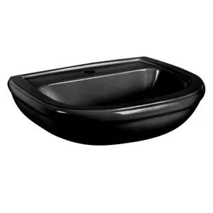 Lavatório para Coluna Louça Sabatini IL5 53x44cm Icasa Lavatório Louça para Coluna Sabatini IL5-12 53x43cm Preto