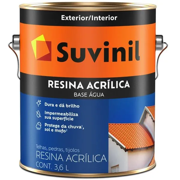 Resina Acrílica a Base D' Água 3,6 Litros Incolor - 50217509 - SUVINIL