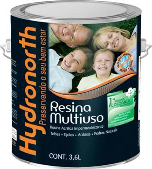Resina Impermeabilizante Hydron Incolor Alto Brilho Pedras Telhas 3,6L
