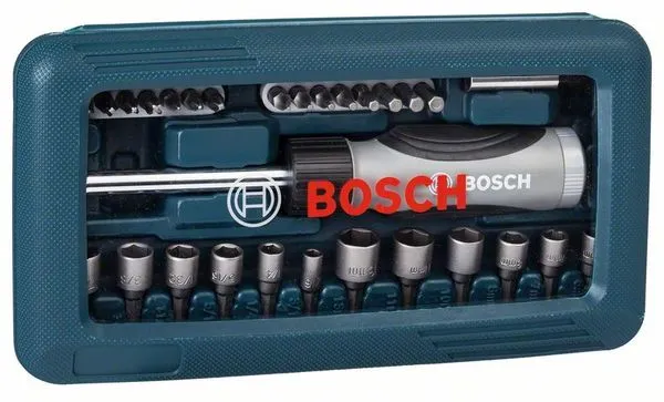 Jogo de bits e soquetes com 46 peças 2607017399-000 - BOSCH