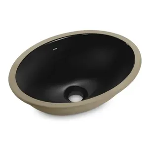 Cuba de Embutir Louça Oval IL65 40x30cm Icasa Cuba de Embutir Oval Preta 40x30cm Louça Icasa IL65-12