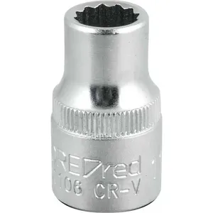 Soquete 1/2"x11mm Estriado Cromo Vanádio- Gedore Red