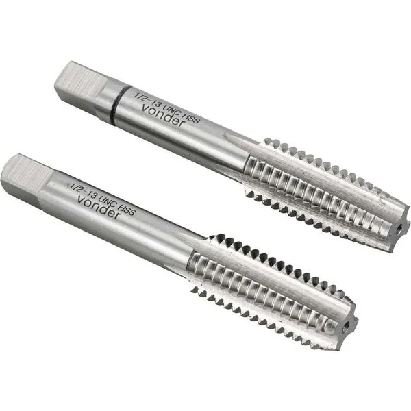 Macho Manual Aço Rápido UNC 1/2" DIN 351 com 2 Peças - VONDER