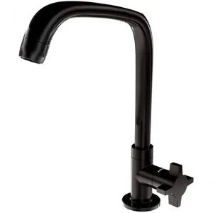 Torneira De Mesa Para Cozinha Com Bica Móvel Fitt Cross 1167 F64 Preta