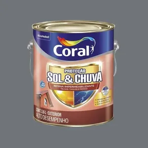 Resina Impermeabilizante Sol & Chuva 3,6L Coral Resina Impermeabilizante Sol & Chuva Grafite 3,6L Coral