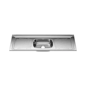 Pia para Cozinha Aço Inox 120x55cm com Cuba Central
