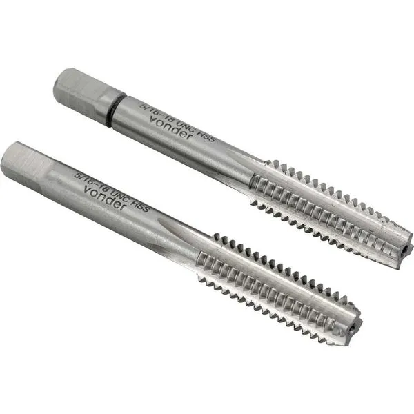 Macho Manual Aço Rápido UNC 5/16" DIN 351 com 2 Peças - VONDER