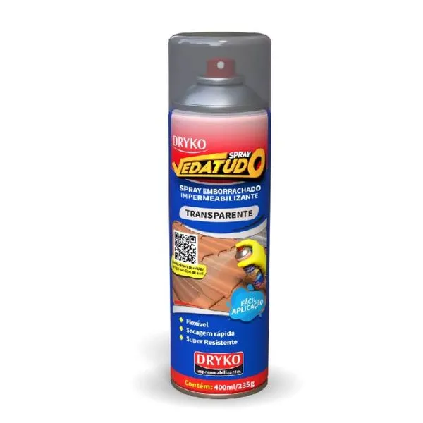 Spray Impermeabilizante Vedatudo 400ml Dryko SPRAY IMPER VEDATUDO TRANSP 400ML LAJES E TELHADOS