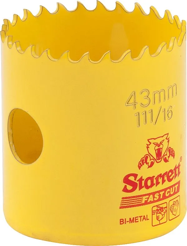 Serra copo de aço rápido 43 mm - 1.11/16" Fast cut FCH1116-G - STARRETT