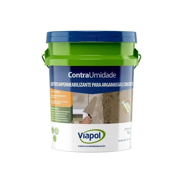Aditivo Impermeabilizante Contra Umidade Viapol Aditivo Impermeabilizante para Arg Contra Umid Branco 18l Viapol
