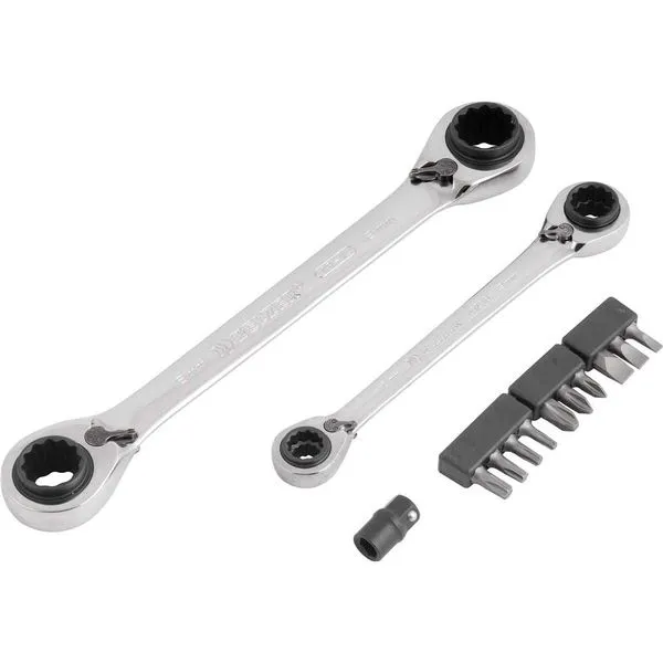 Jogo de chaves estrela/quadbox com catraca e bits de 8mm a 19mm - BELZER