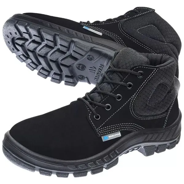 Bota Nobuck Preta Nº 42 - 700457-42 - MARLUVAS