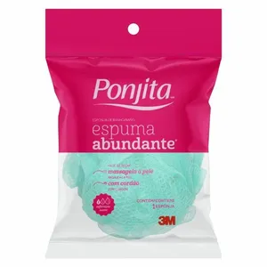 Esponja Banho Ponjita Espuma Abundante Verde