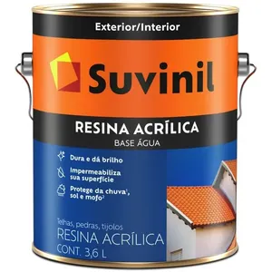 Resina Acrílica a Base D' Água 3,6 Litros Cinza - 50219010 - SUVINIL