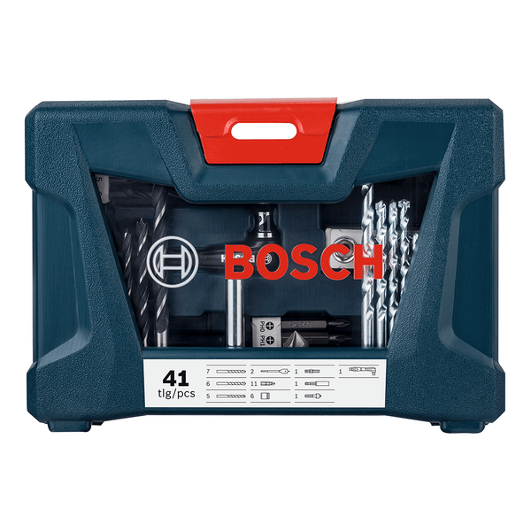 Kit de Acessórios Profissionais V-line Bosch, 41 Peças, Com Maleta Organizadora - 14278991