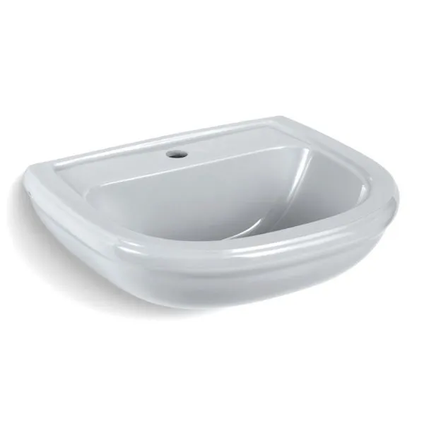 Lavatório para Coluna Louça Sabatini IL5 53x44cm Icasa Lavatório Louça para Coluna Sabatini IL5-03 53x43cm Cinza